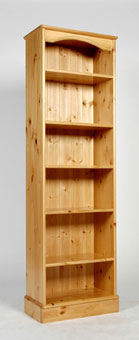 Range Tall Narrow Bookcase - Waxed or