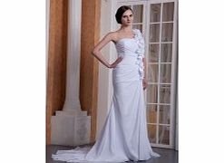 One Shoulder Sweetheart Romantic Terse Wedding