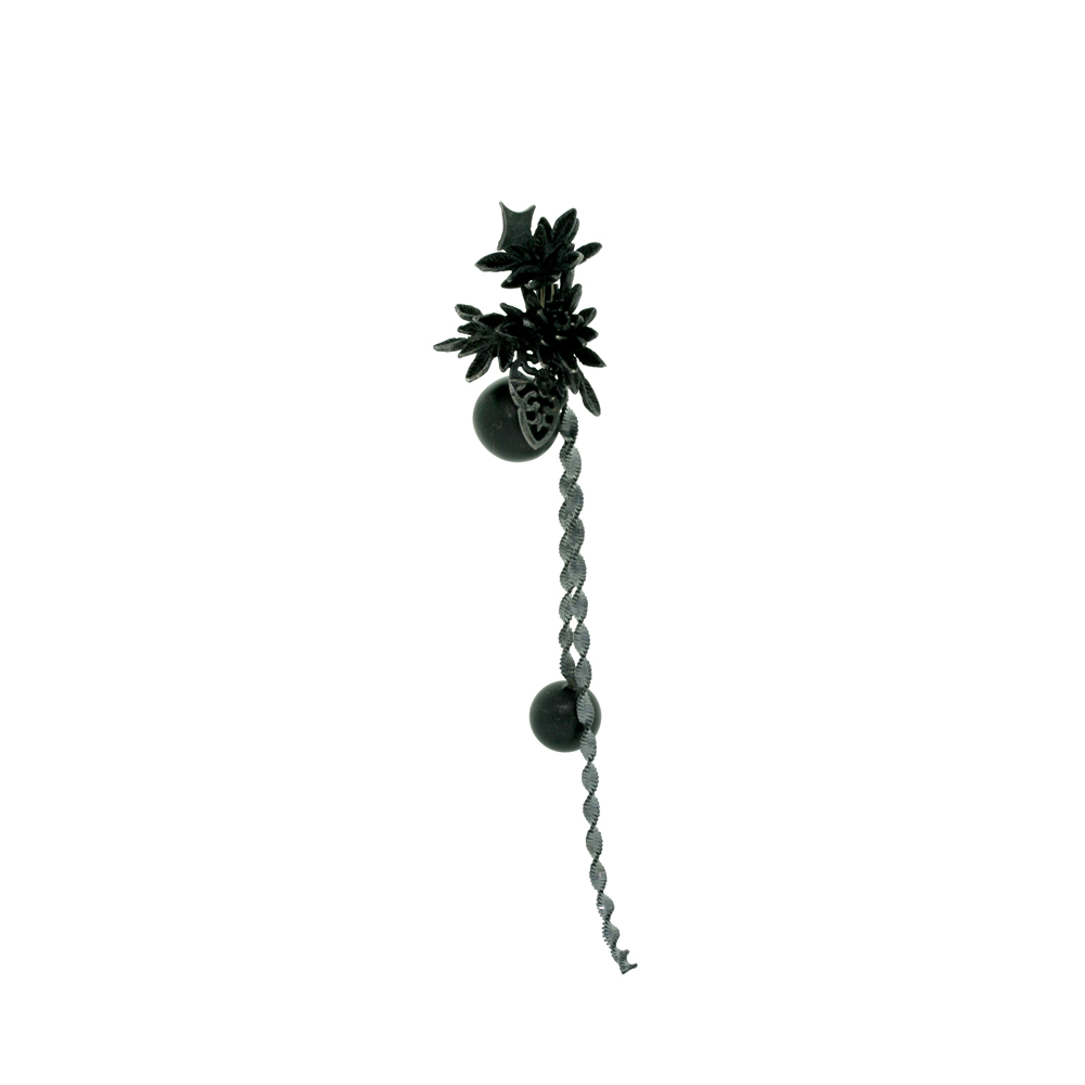 One Side Single Flower and Ball Earring