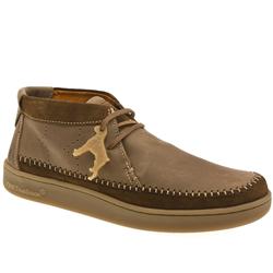 Male Jonah Leather Upper Fashion Trainers in Tan