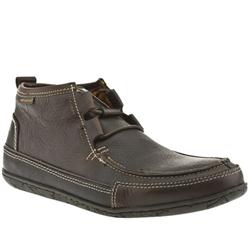 Male One True Saxon Antis Leather Upper Casual Boots in Dark Brown