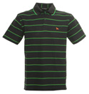 Navy and Green Pique Polo Shirt