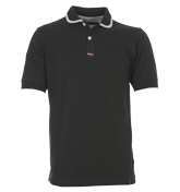 Trowell Black Pique Polo Shirt