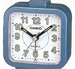 Casio TQ141-2 Travel Quartz Beep Alarm Clock (Blue)