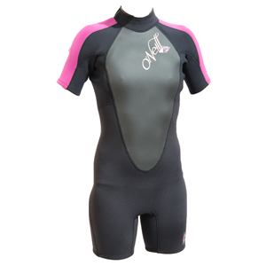 O`Neill Ladies Bahia S/S Spring Shorty Wetsuit.