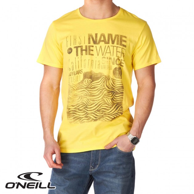 Mens ONeill First Name T-Shirt - Sticky Yellow