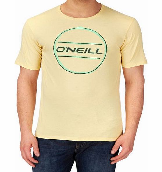 Mens ONeill Lm Painted Logo T-Shirt - Gold Haze