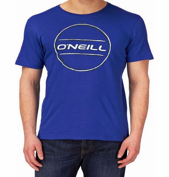 Mens ONeill Lm Painted Logo T-Shirt - True Blue