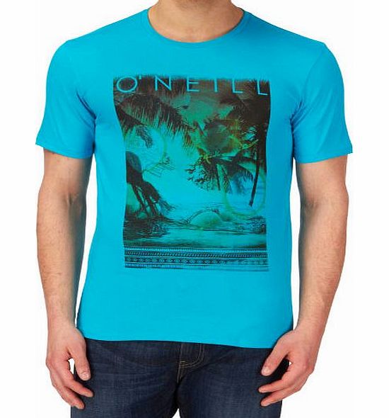 Mens ONeill Lm Paradise T-Shirt - Teal Blue