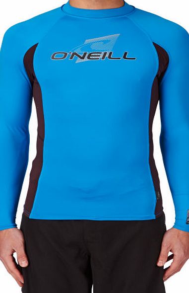 O`Neill Mens ONeill Skins Long Sleeve Rash Vest - Sky/