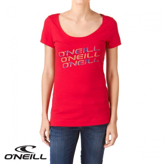 Womens ONeill Ceres T-Shirt - Society Red