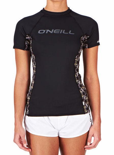 O`Neill Womens ONeill Pw Away Skins Rash Vest - Grey Aop