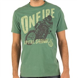 Mens Printed Vin Speedway T-Shirt Green