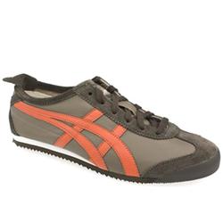 Onitsuka Tiger Male Mexico 66 Ii Leather Upper Fashion Trainers in Brown, White and Black