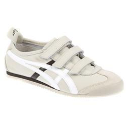 Male Mexico Baja Leather Upper Fashion Trainers in Birch-White