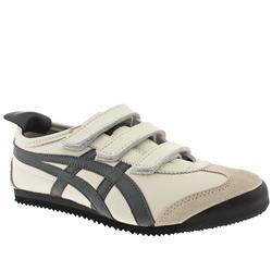 Male Onitsuka Mexico 66 Baja Leather Upper Fashion Trainers in Grey