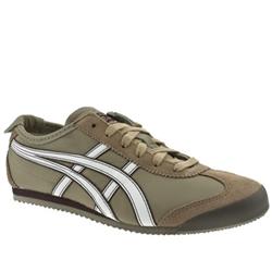 Male Onitsuka Tiger Mexico 66 Leather Upper Fashion Trainers in Beige
