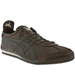 Male Onitsuka Tiger Mexico 66 Leather Upper Fashion Trainers in Brown