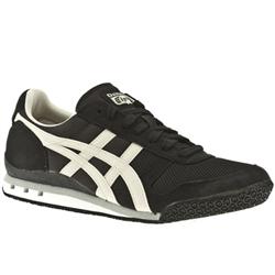 Male Onitsuka Tiger Ultimate 81 Fabric Upper Fashion Large Sizes in Black and White