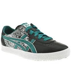 Onitsuka Tiger Male Onitsuka Tiger Vickka Leather Upper Fashion Trainers in Black and Green, White and Blue
