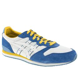 Onitsuka Tiger Male Saiko Runner Ii Fabric Upper Fashion Trainers in White and Blue
