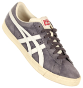 Onitsuka Fabre Charcoal and White Suede Trainers