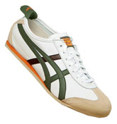 Onitsuka Mexico 66 White/Olive Leather Trainers