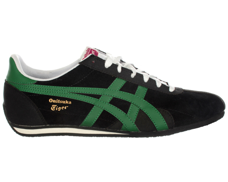 Onitsuka Tiger Runspark Black/Green Suede Trainers