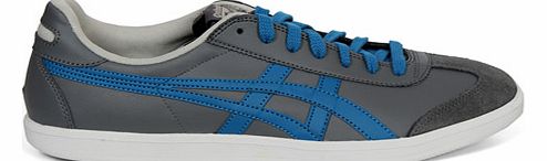 Tokuten Grey/Blue Leather Trainers