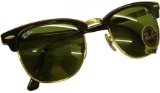 Ray Ban Clubmaster Sunglasses Black/Gold (Arista) G15 XLT Lens Brand New