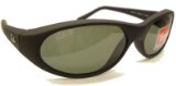 Ray Ban Daddy O Oval Wrap Model 2015 Sunglasses Matte Black/POLARIZED Lenses Brand New