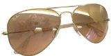Ray Ban Large Metal Aviator Sunglasses Model no. 3025 Gold/Pink Gold Gradient Mirror Lens Brand New