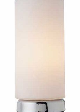 Opal Glass Touch Table Lamp - Silver