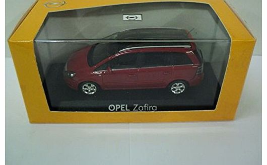 Opel Zafira B Red 1:43 Diecast Model Car Made by Minichamps Genuine Opel Collectors Model. Not suitable for children under 14 years