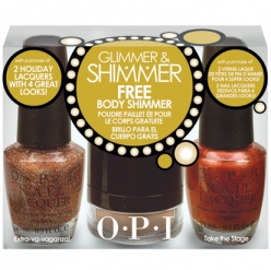 OPI GLIMMER and SHIMMER LACQUER DUO WITH FREE