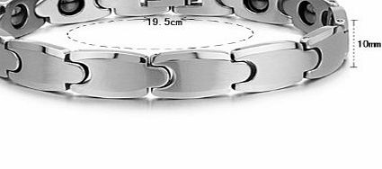 OPK South Korea Style With Health Care Magnetic Stones Anti-Radiationamp;Fatigue Chamfered Tungsten carbide Couples/Womens/Mens Bracelets Bangles!- Male