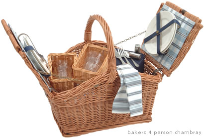 Optima Bakers Picnic Basket for 4 people