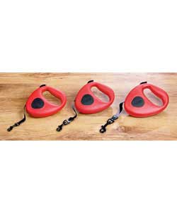 optima Red Retractable Lead Medium