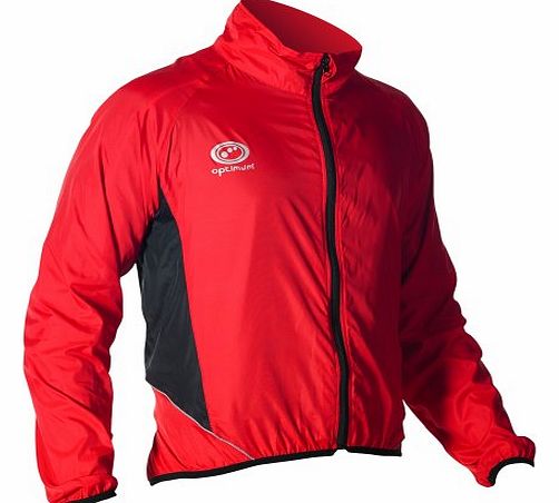 Optimum Mens Cycling Stowaway Jacket - Red, Large