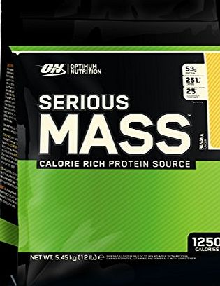 Optimum Nutrition Serious Mass Weight Gain Powder Banana 5.44kg