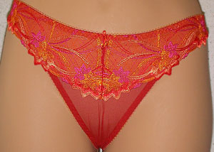 Red embroidered g-string by Opus