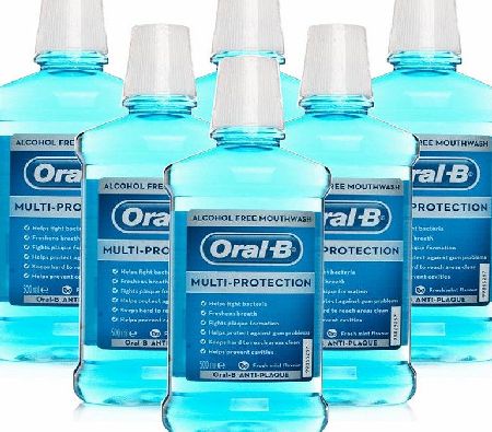 Oral B Anti Plaque Alcohol Free Mouth Rinse 6 Pack