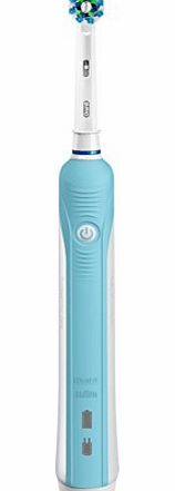 Pro 600 CrossAction Electric Rechargeable Toothbrush Powered by Braun