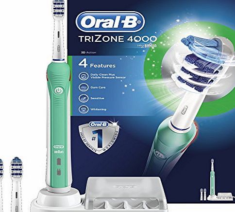 Trizone 4000 Electric Rechargeable Toothbrush Powered by Braun