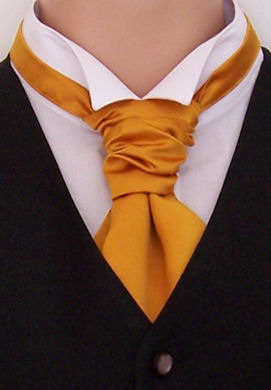 Orange Gold Scrunchie Cravat
