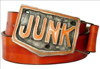 Orange Junk - Orange Leather Belt by Jon Wye
