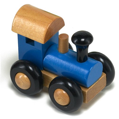 Blue Steam Engine Wooden Toy