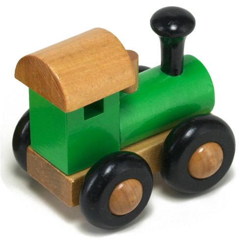 Green Steam Engine Wooden Toy