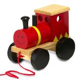 Orange Tree Toys Red Pull-Along Train Engine