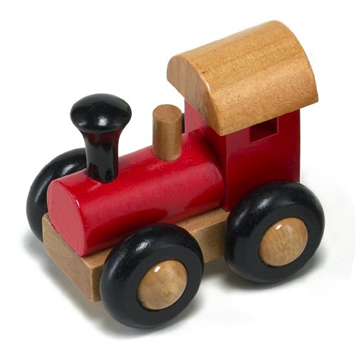 Orange Tree Toys Red Steam Engine Wooden Toy